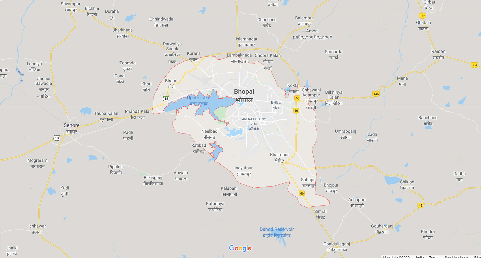 WTC Bhopal Location Map