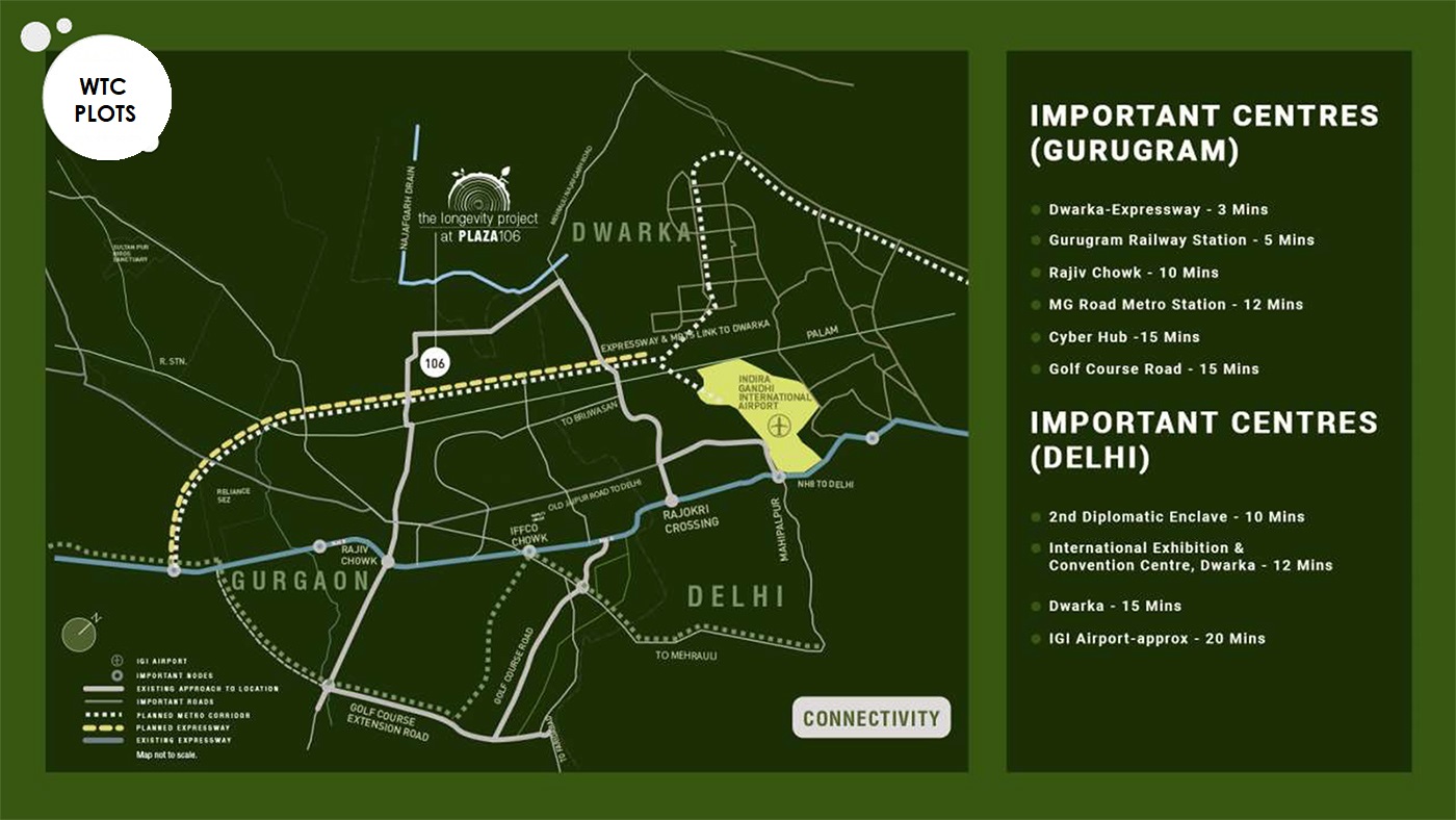 WTC Plots Gurgaon Location Map