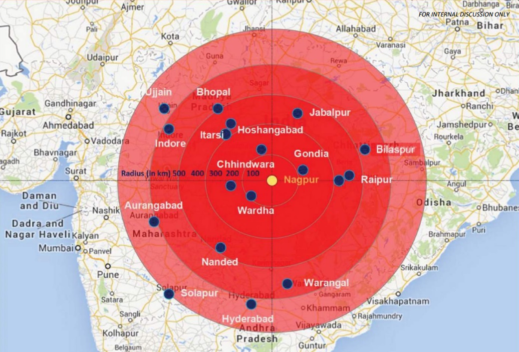 WTC Nagpur Location Map