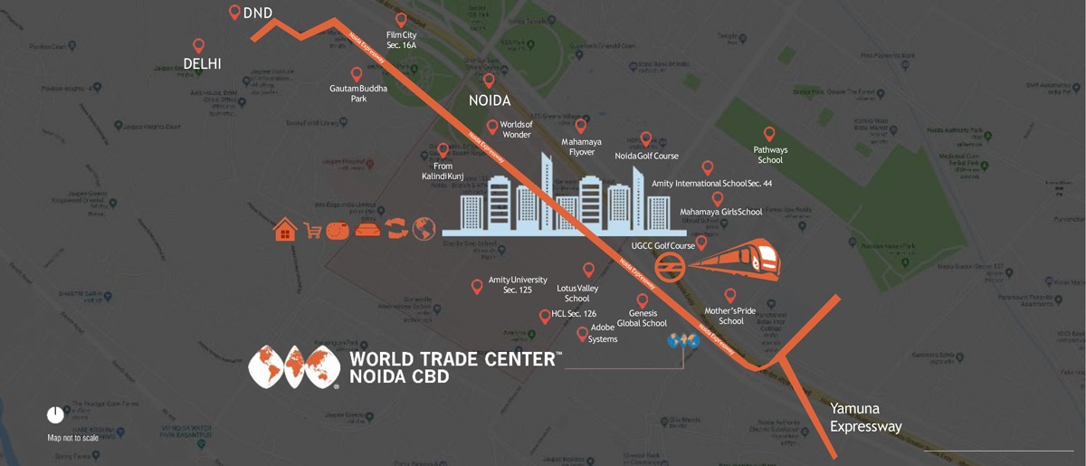 WTC Noida CBD Location Map