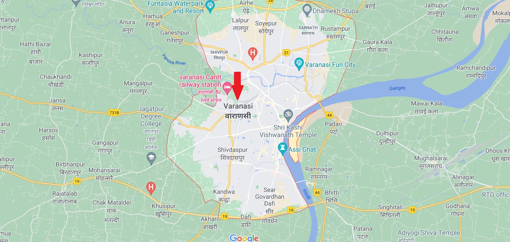 WTC Varanasi Location Map